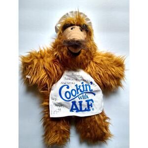ALF Cookin' with ALF Plush Toy - Vintage 1988Collectible Alien In Apron Writing